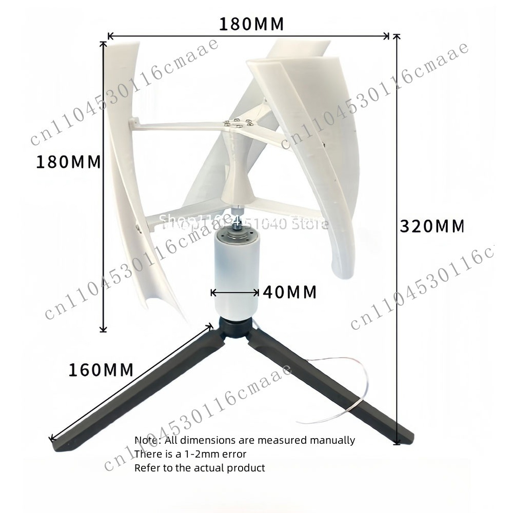 Mini Wind Turbine Vertical - Nowa turbina wiatrowa DIY z łopatkami,