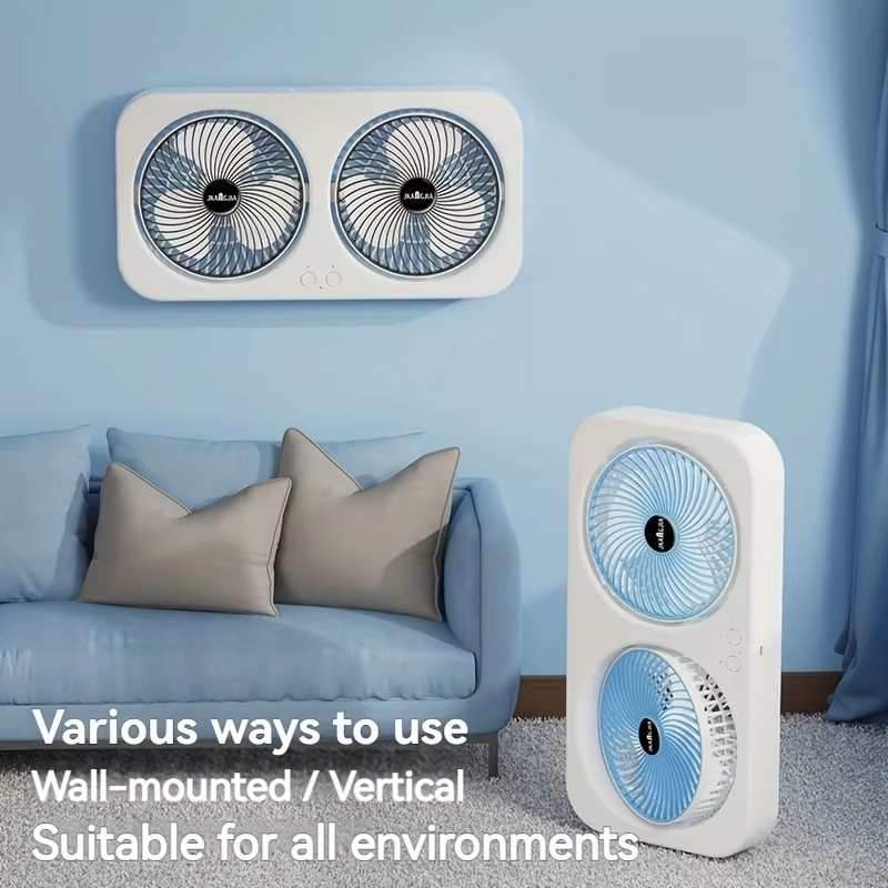 Mini Wind Turbine Vertical - Przenośny wentylator biurkowy z podwójnym uchwytem,