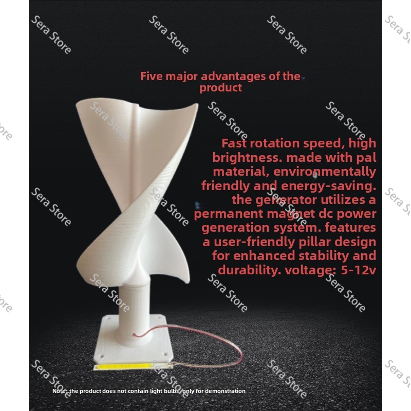 Mini Wind Turbine Vertical - Spiralna turbina wiatrowa z pionową osią,