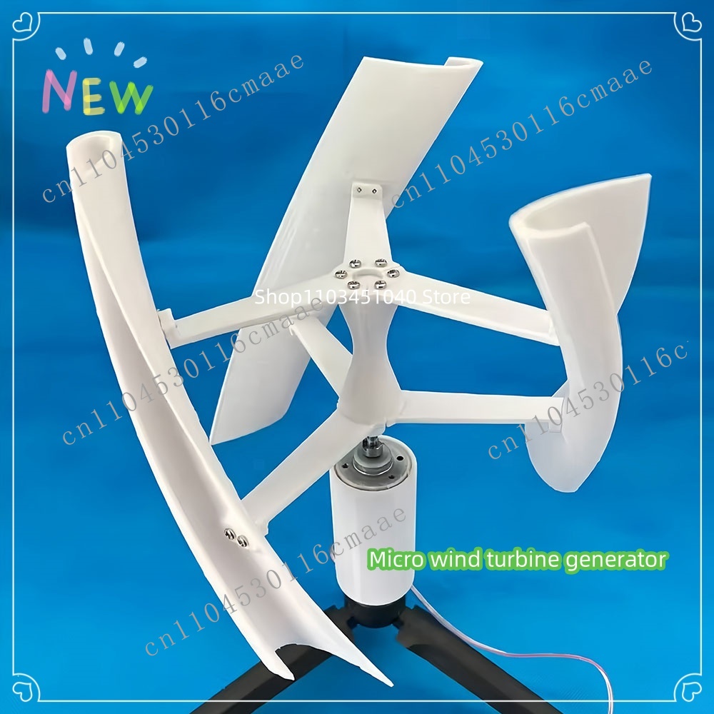Mini Wind Turbine Vertical - Nowa turbina wiatrowa DIY z łopatkami,