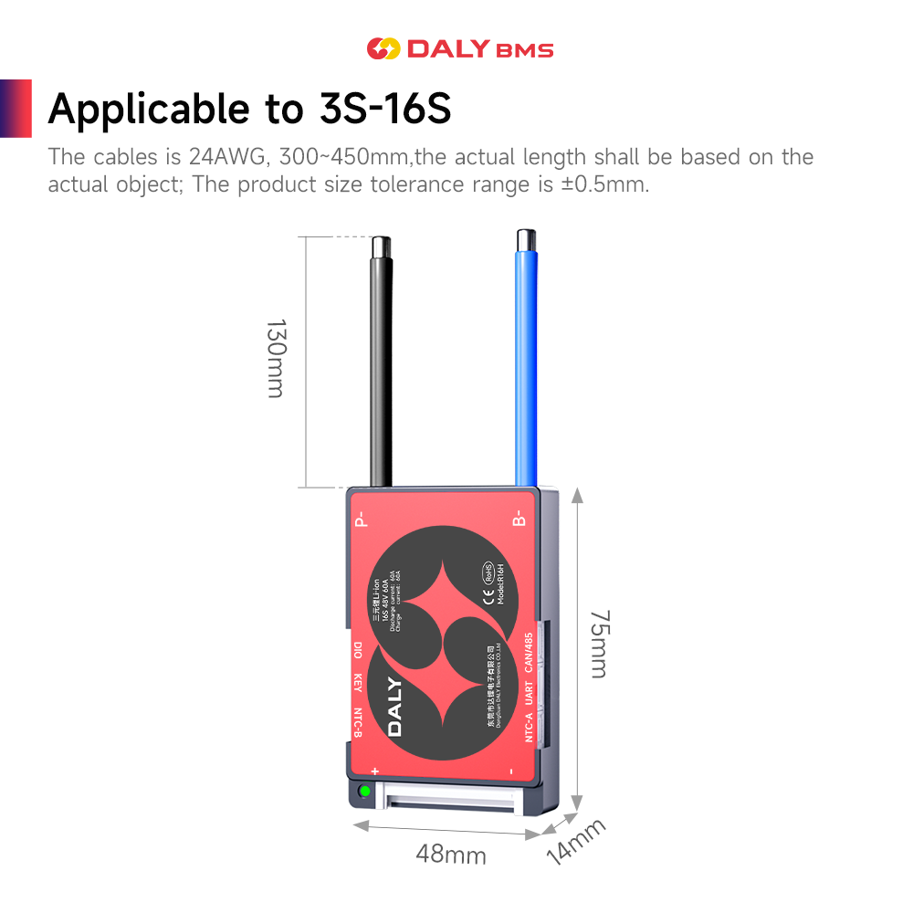 DALY Smart BMS 16S 60V 40A Li- – Lifepo4 Battery Pack recenzja i cena