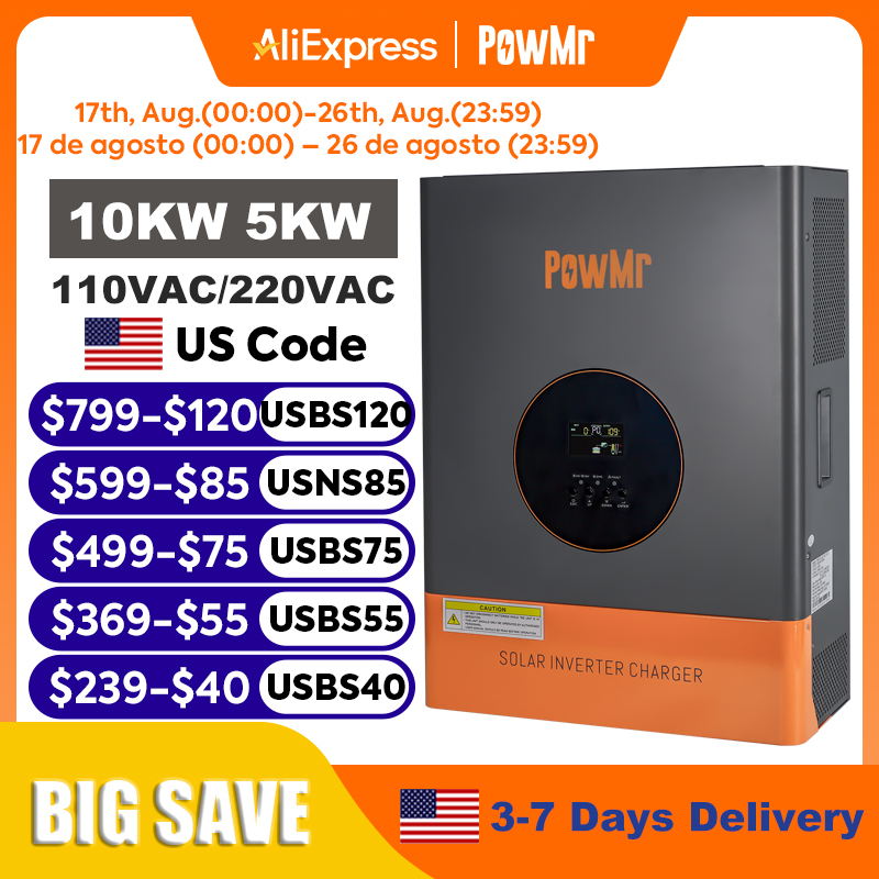 Falownik PowMr 10KW 5KW z Rozd – Flexible Solar Panel recenzja i cena